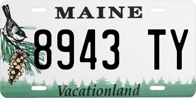 ME license plate 8943TY