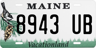 ME license plate 8943UB