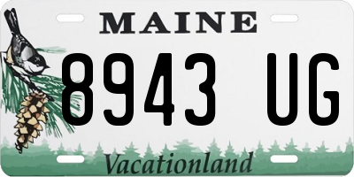 ME license plate 8943UG