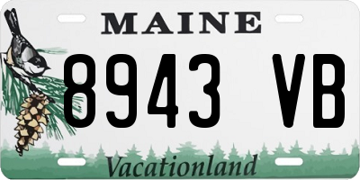 ME license plate 8943VB