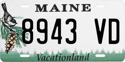 ME license plate 8943VD