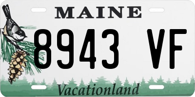 ME license plate 8943VF