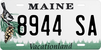 ME license plate 8944SA