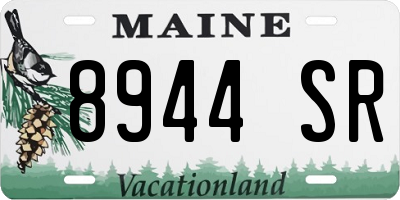 ME license plate 8944SR