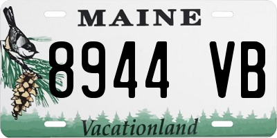 ME license plate 8944VB