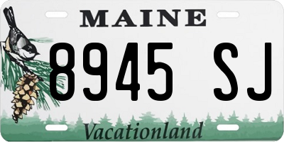 ME license plate 8945SJ