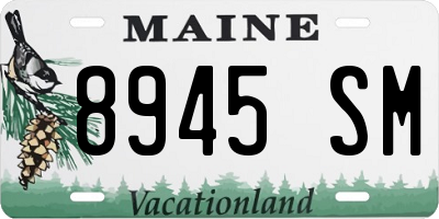 ME license plate 8945SM