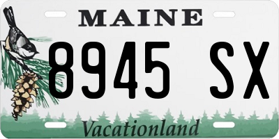 ME license plate 8945SX