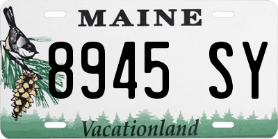 ME license plate 8945SY