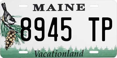 ME license plate 8945TP