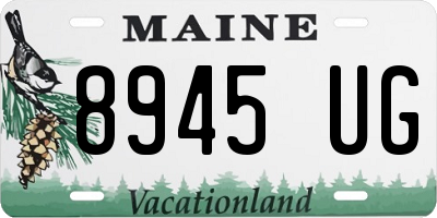 ME license plate 8945UG