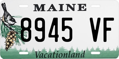 ME license plate 8945VF