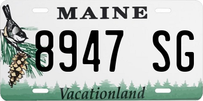 ME license plate 8947SG