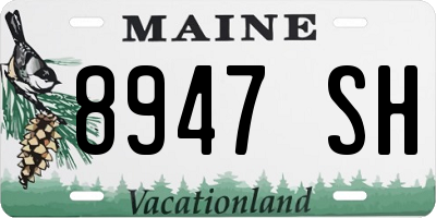ME license plate 8947SH