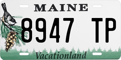 ME license plate 8947TP