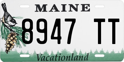 ME license plate 8947TT