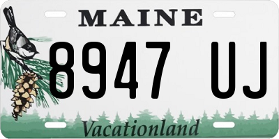 ME license plate 8947UJ
