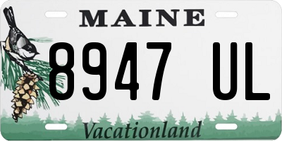 ME license plate 8947UL