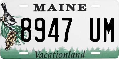 ME license plate 8947UM