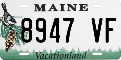 ME license plate 8947VF