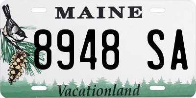 ME license plate 8948SA