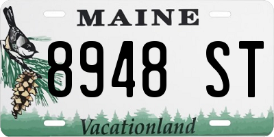 ME license plate 8948ST