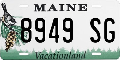 ME license plate 8949SG