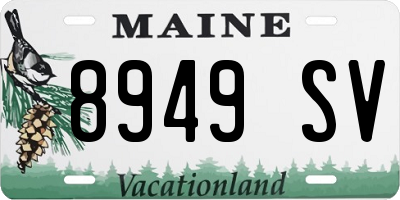 ME license plate 8949SV