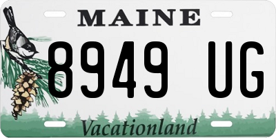 ME license plate 8949UG