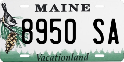 ME license plate 8950SA