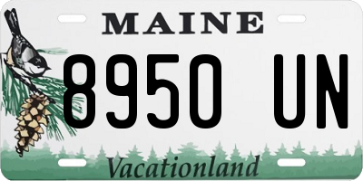 ME license plate 8950UN