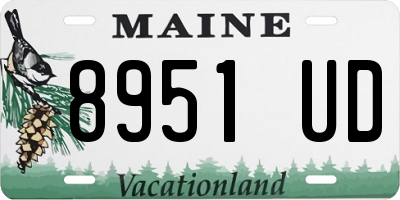 ME license plate 8951UD