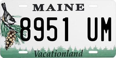 ME license plate 8951UM