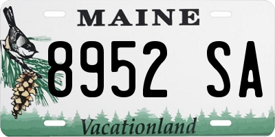 ME license plate 8952SA