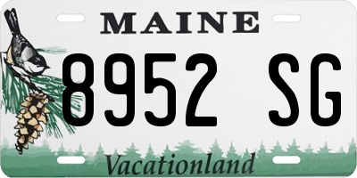 ME license plate 8952SG