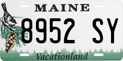 ME license plate 8952SY