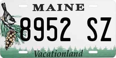 ME license plate 8952SZ