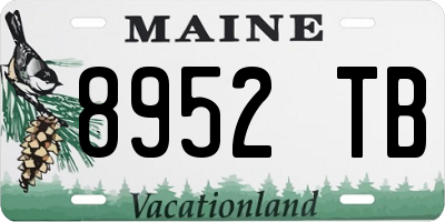 ME license plate 8952TB