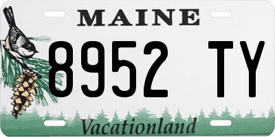 ME license plate 8952TY