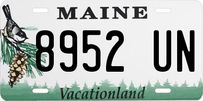 ME license plate 8952UN
