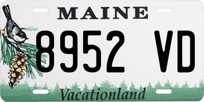 ME license plate 8952VD