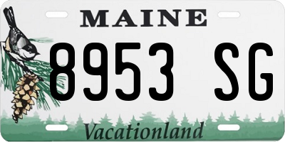 ME license plate 8953SG