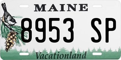 ME license plate 8953SP