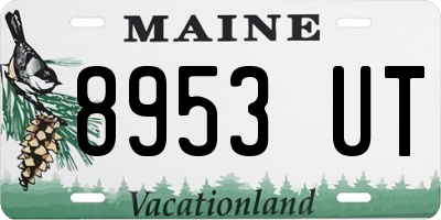 ME license plate 8953UT