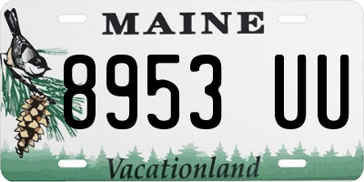 ME license plate 8953UU