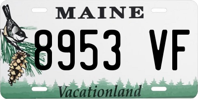 ME license plate 8953VF