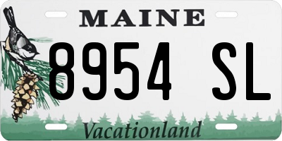 ME license plate 8954SL