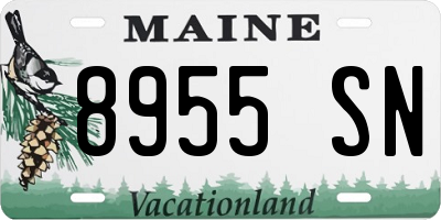 ME license plate 8955SN