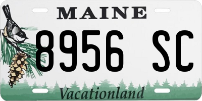 ME license plate 8956SC