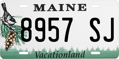 ME license plate 8957SJ